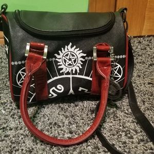 Supernatural anti possession symbol barrel purse